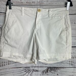 Dockers shorts womens petite 4 mid rise chino white